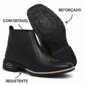 Bota Masculina Café E Preto/ Bota Feminina Café E Pink E Preta E Pink