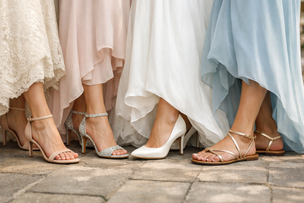 Como escolher que sapato usar com vestido longo em casamento